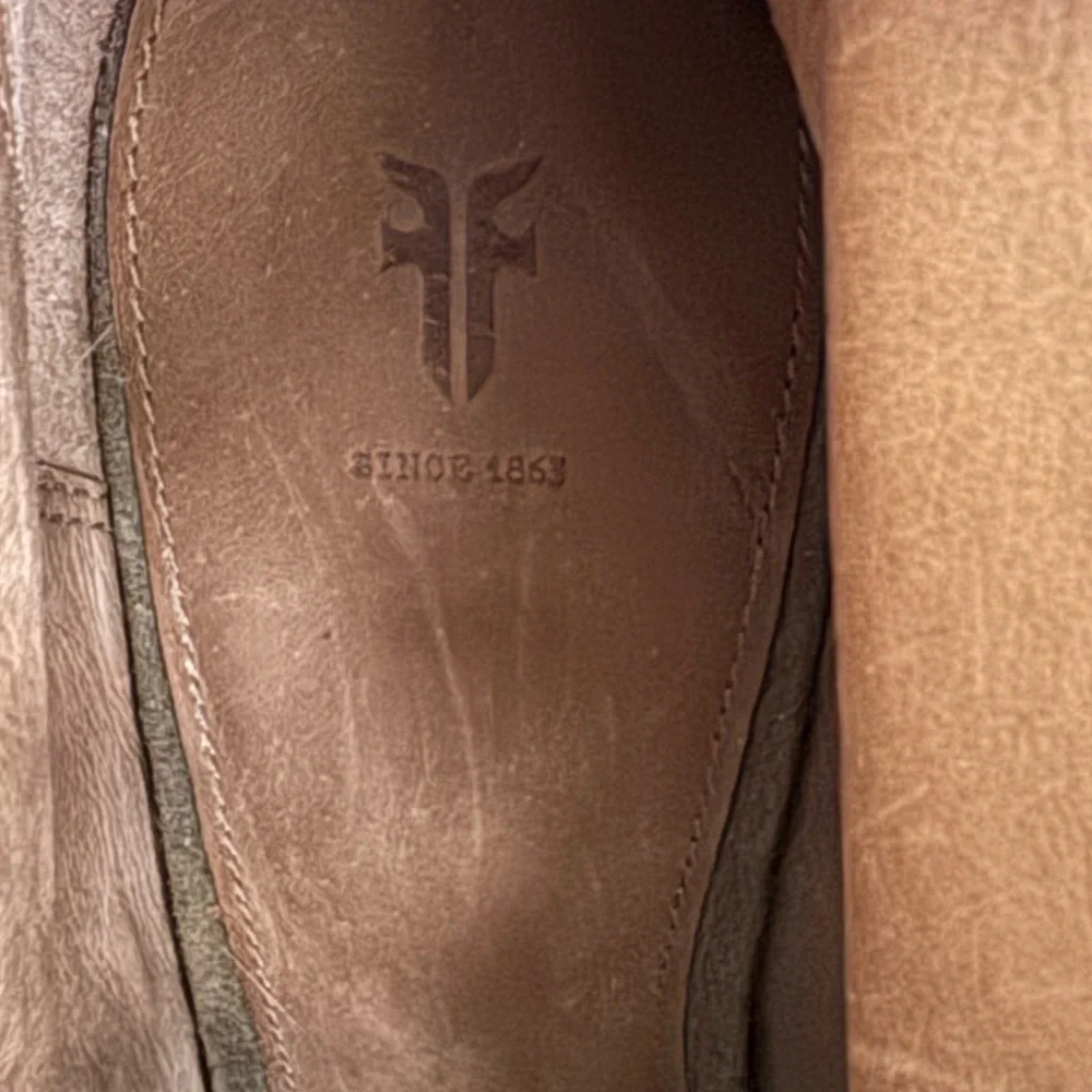 Frye Brown Lace-Up Heeled Boots Cottagecore Dark Academia Music Festival - Picture 7 of 10